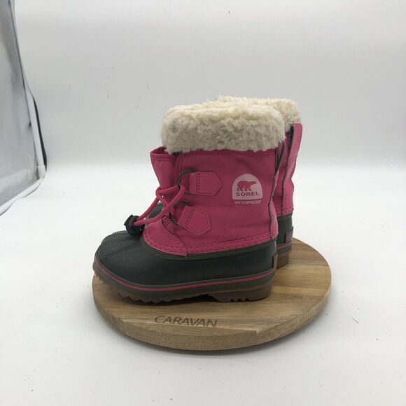 Sorel Yoot Pac Snow Boots Toddler Girls 110 Pink Winter Shearling Lined - Picture 7 of 8